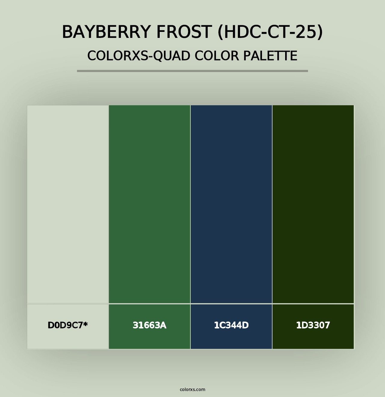 Bayberry Frost (HDC-CT-25) - Colorxs Quad Palette