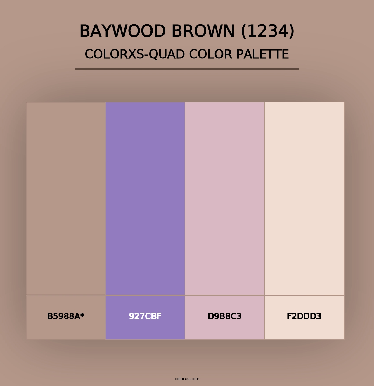 Baywood Brown (1234) - Colorxs Quad Palette