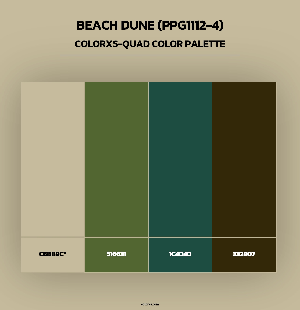 Beach Dune (PPG1112-4) - Colorxs Quad Palette