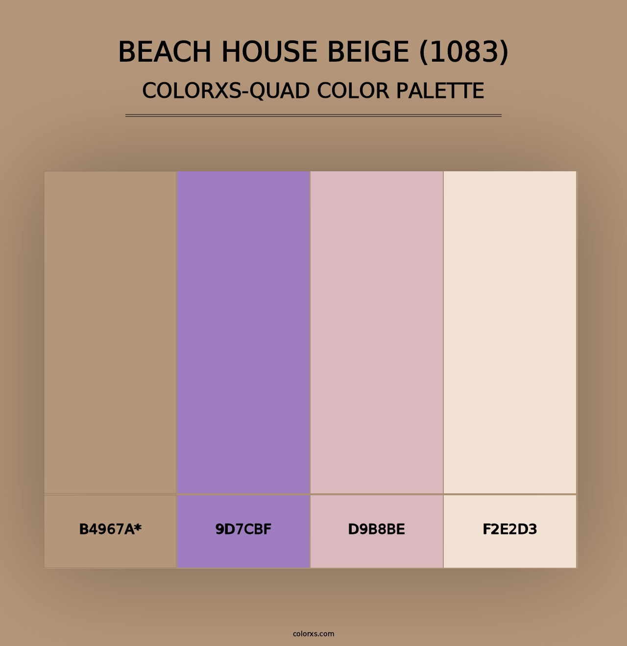 Beach House Beige (1083) - Colorxs Quad Palette