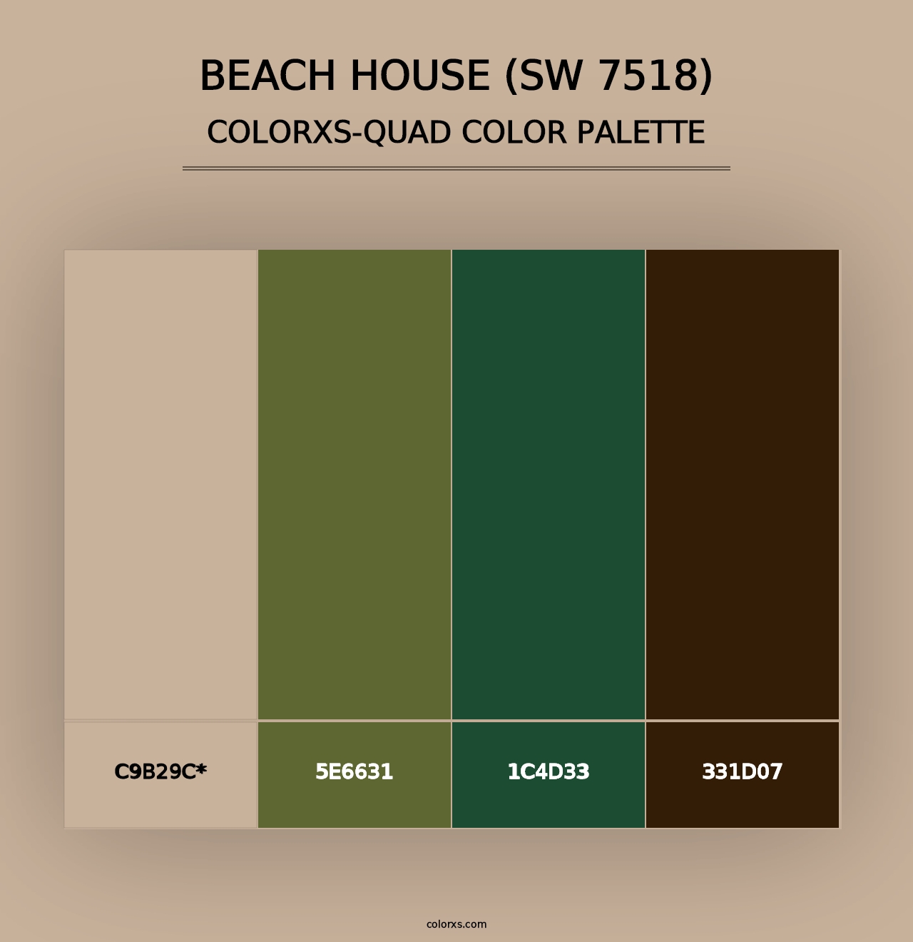 Beach House (SW 7518) - Colorxs Quad Palette