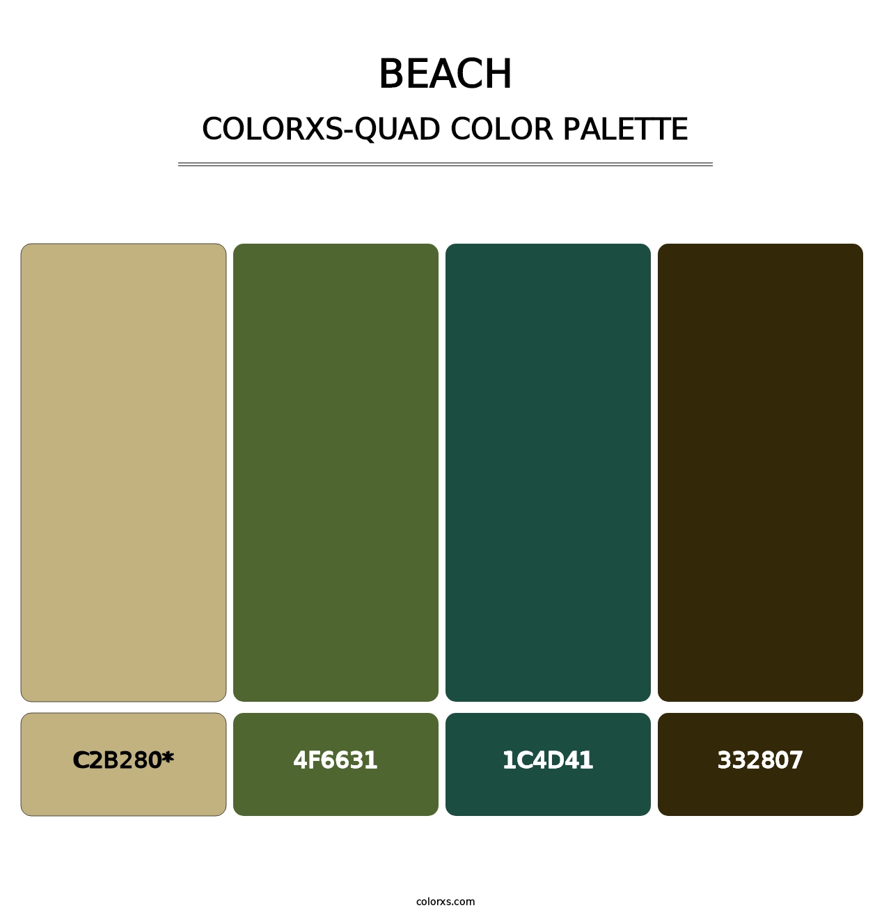 Beach - Colorxs Quad Palette