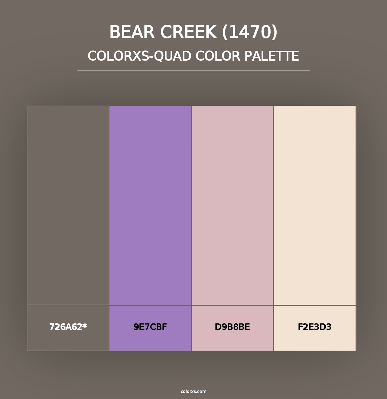 Bear Creek (1470) - Colorxs Quad Palette