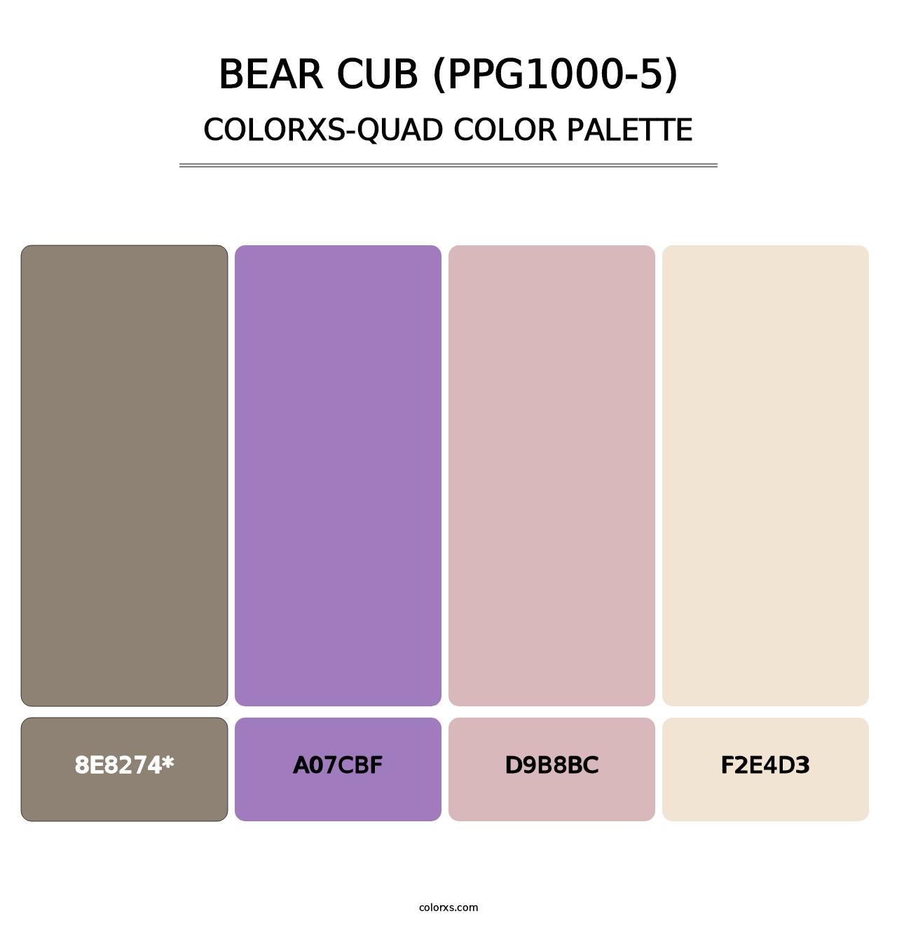 Bear Cub (PPG1000-5) - Colorxs Quad Palette