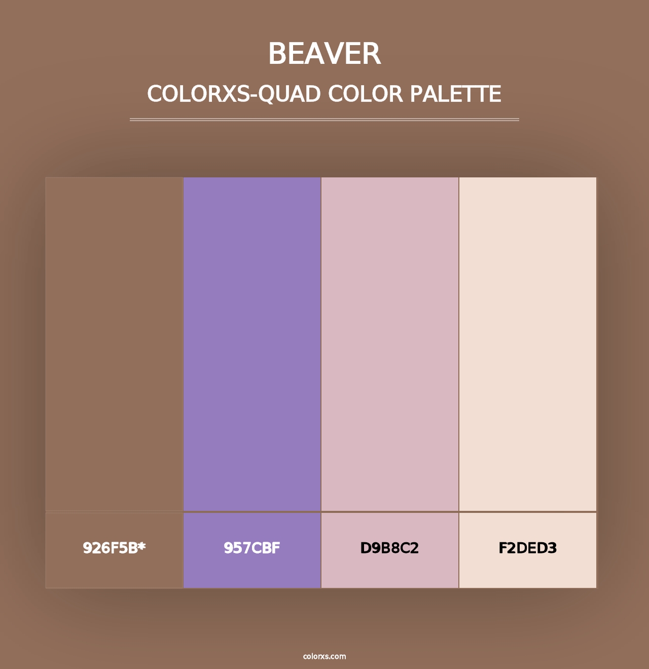 Beaver - Colorxs Quad Palette