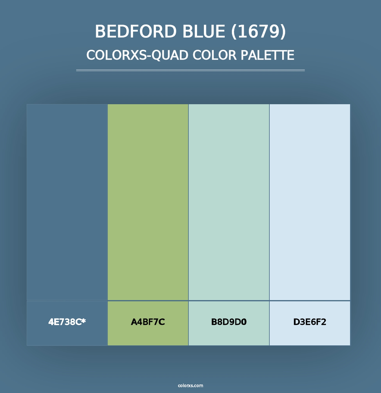 Bedford Blue (1679) - Colorxs Quad Palette