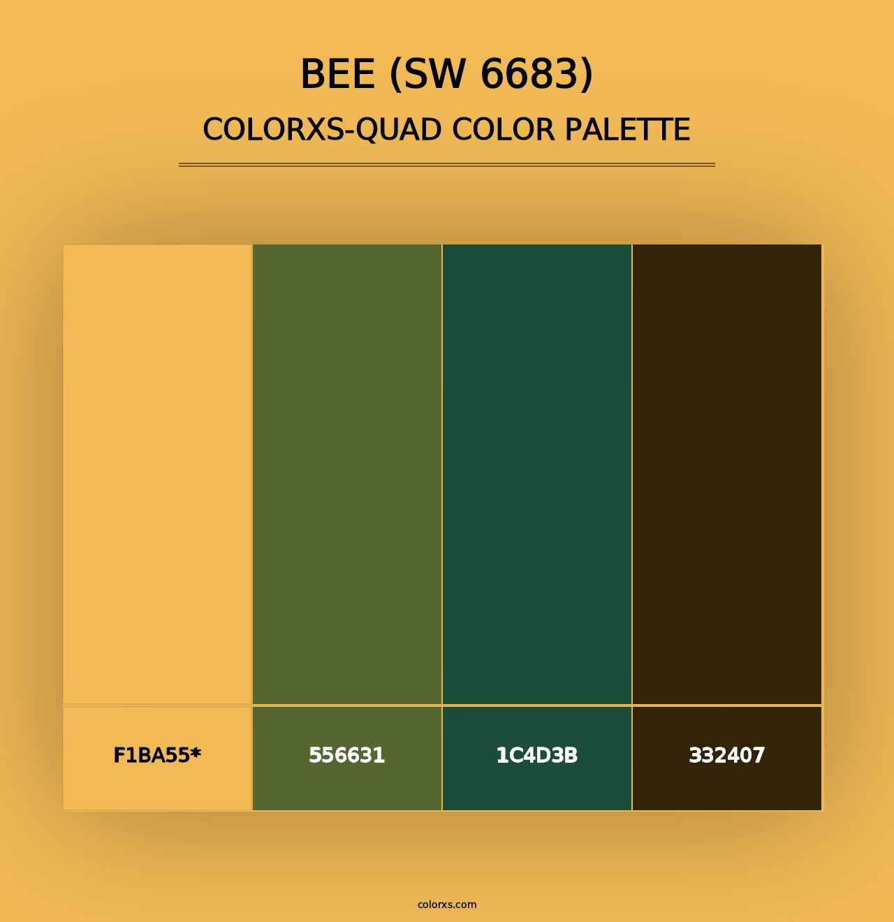 Bee (SW 6683) - Colorxs Quad Palette