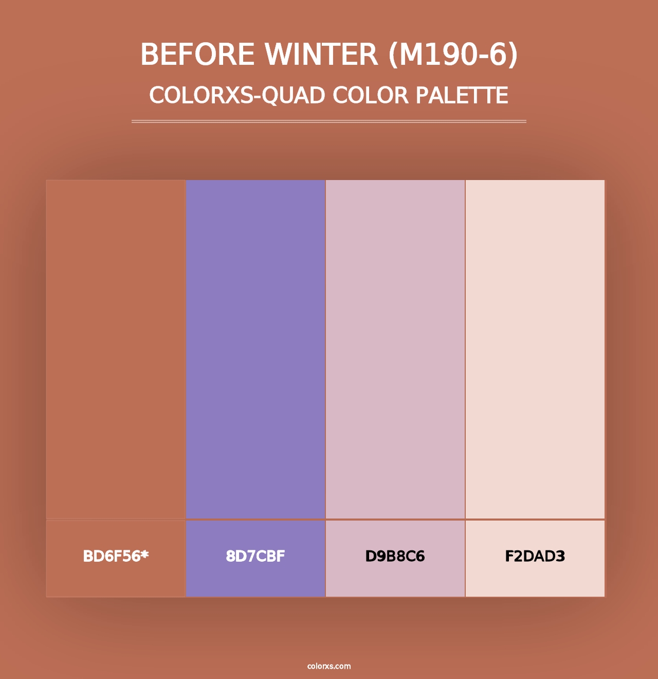 Before Winter (M190-6) - Colorxs Quad Palette