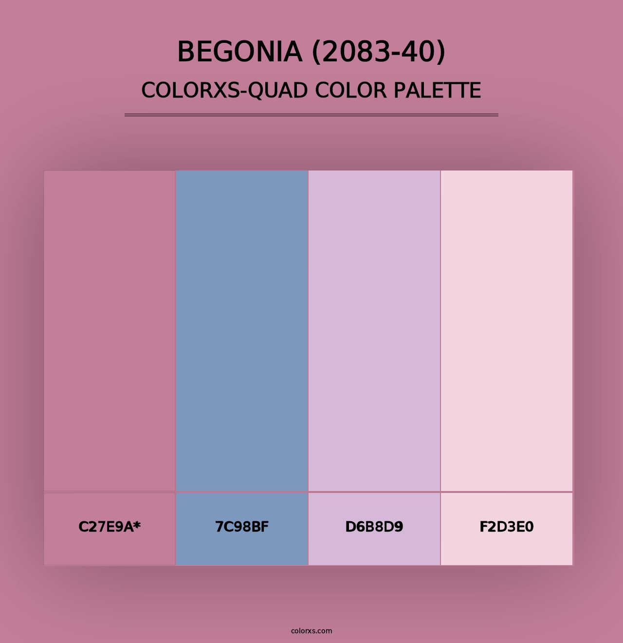 Begonia (2083-40) - Colorxs Quad Palette