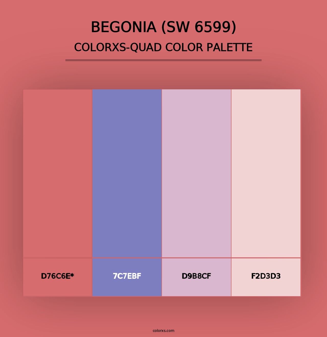 Begonia (SW 6599) - Colorxs Quad Palette