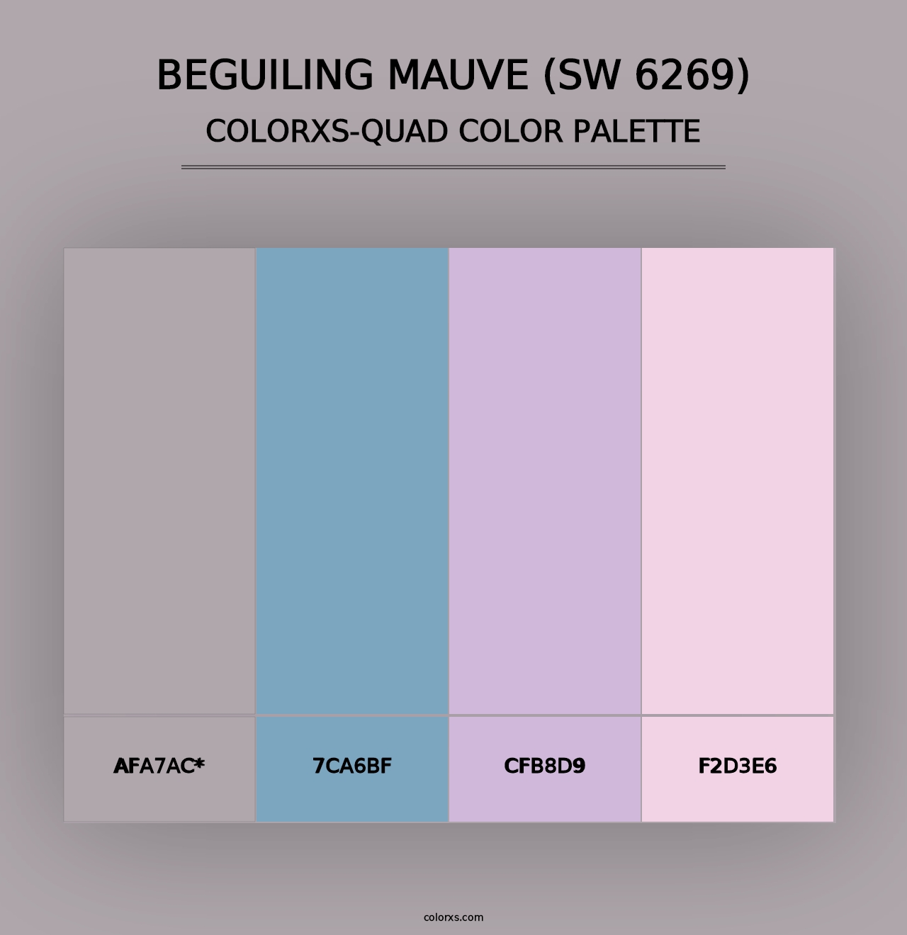 Beguiling Mauve (SW 6269) - Colorxs Quad Palette