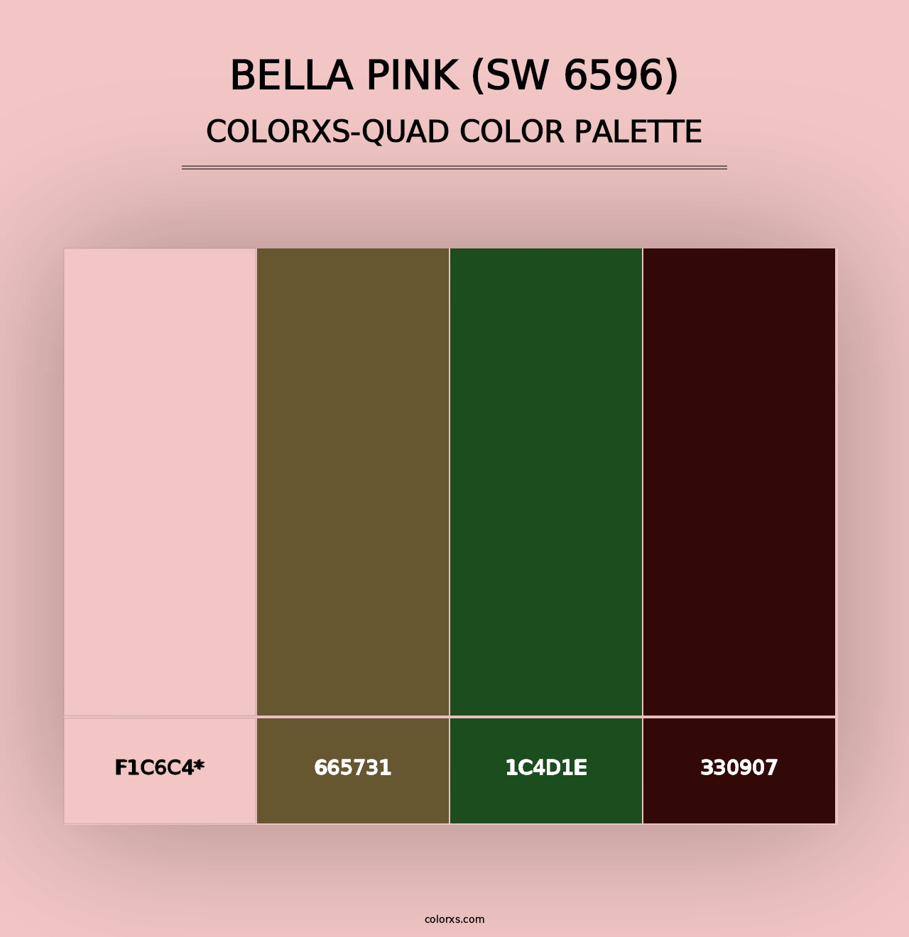 Bella Pink (SW 6596) - Colorxs Quad Palette