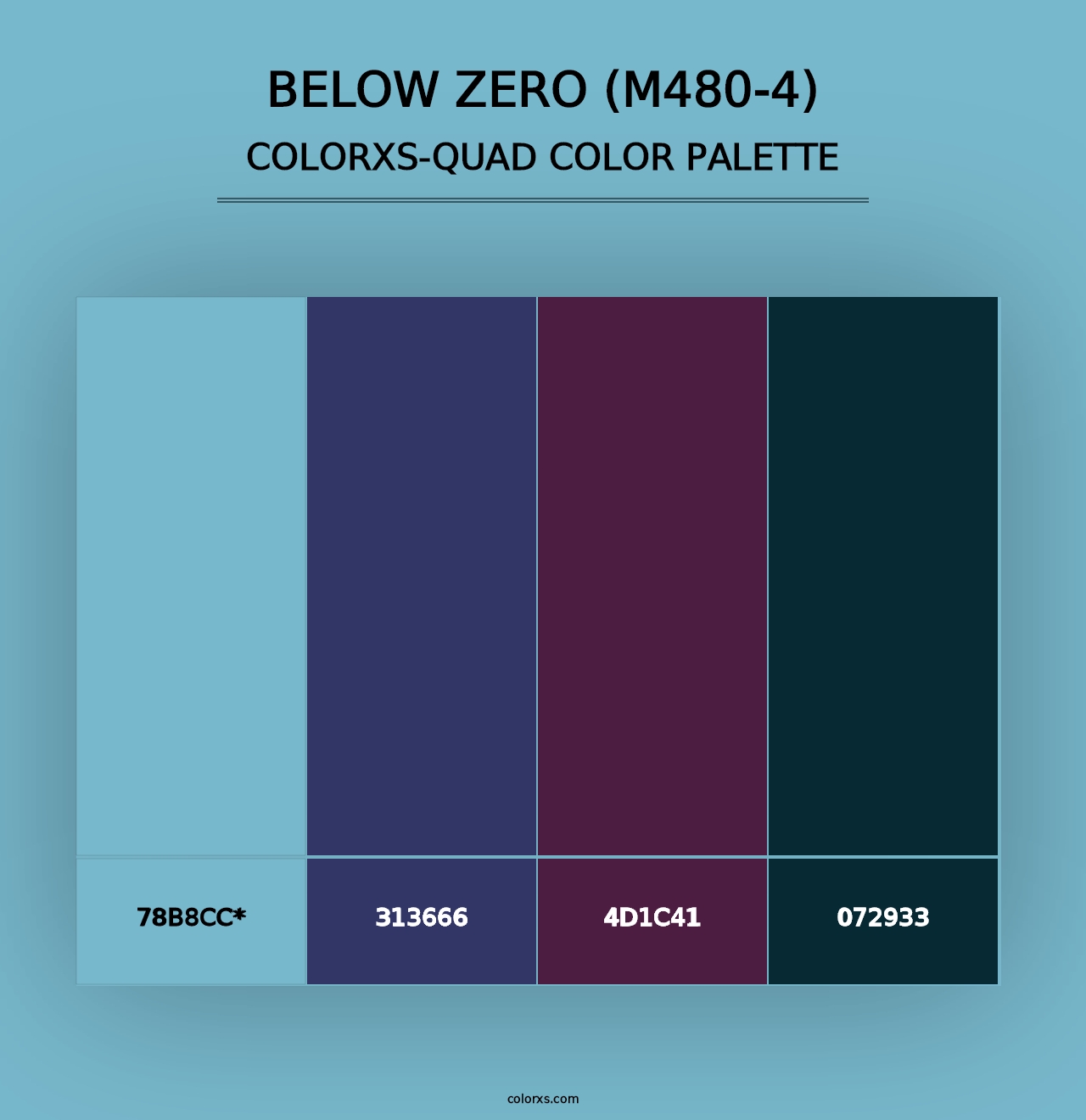 Below Zero (M480-4) - Colorxs Quad Palette