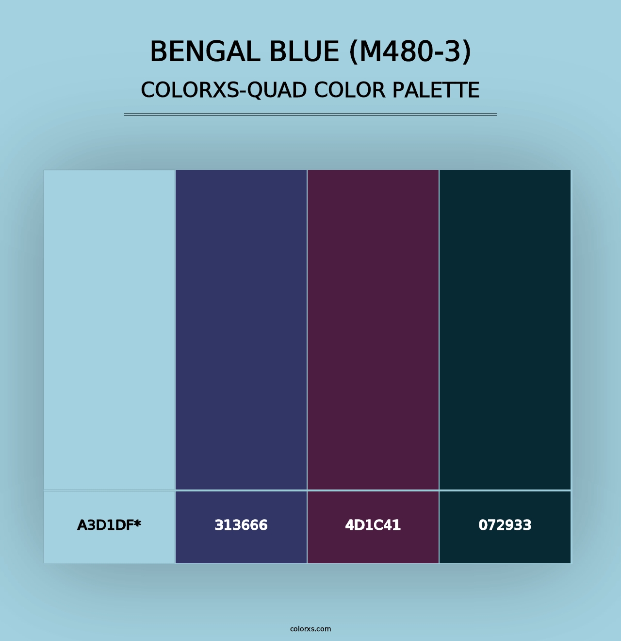 Bengal Blue (M480-3) - Colorxs Quad Palette