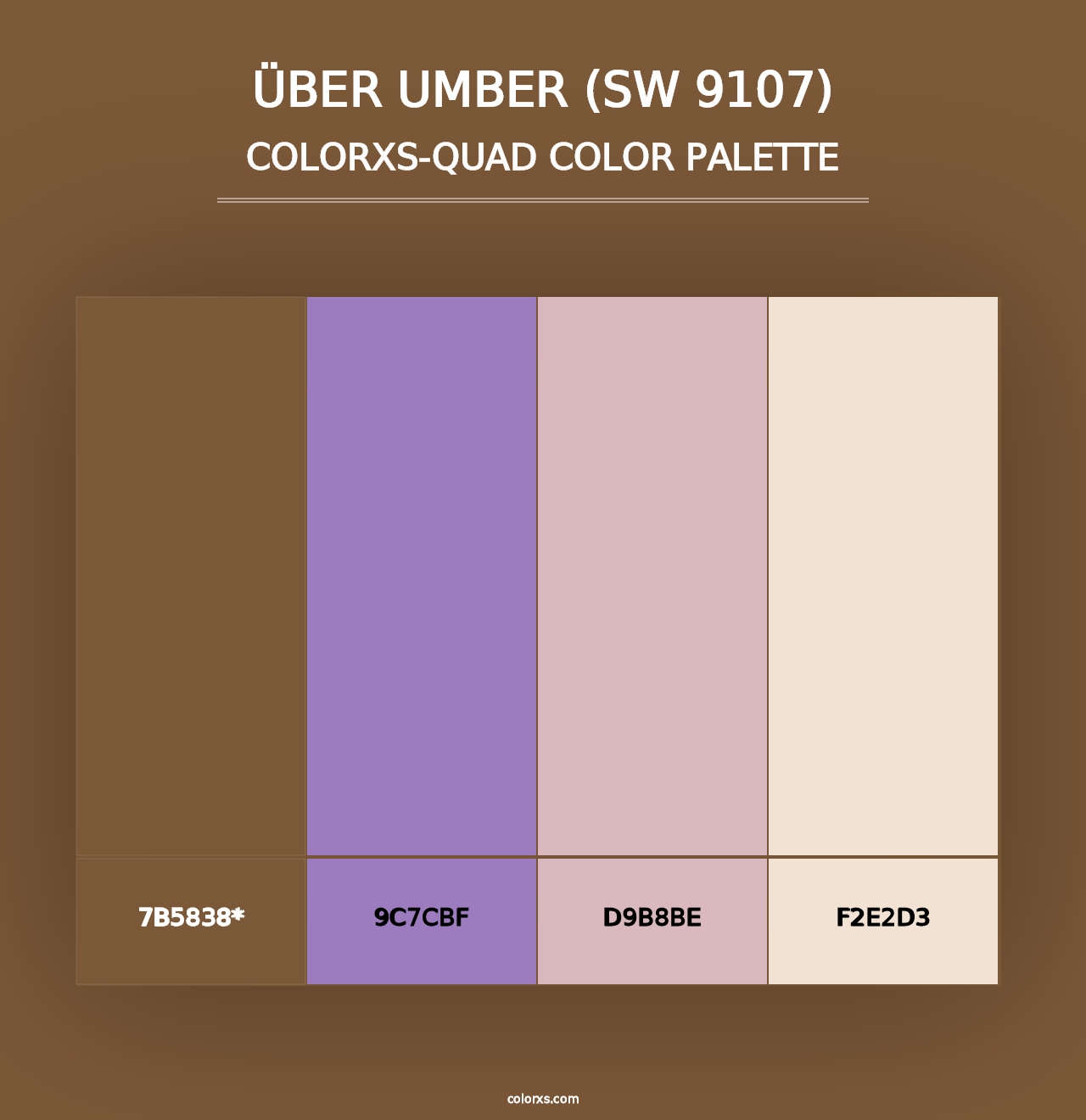 Über Umber (SW 9107) - Colorxs Quad Palette