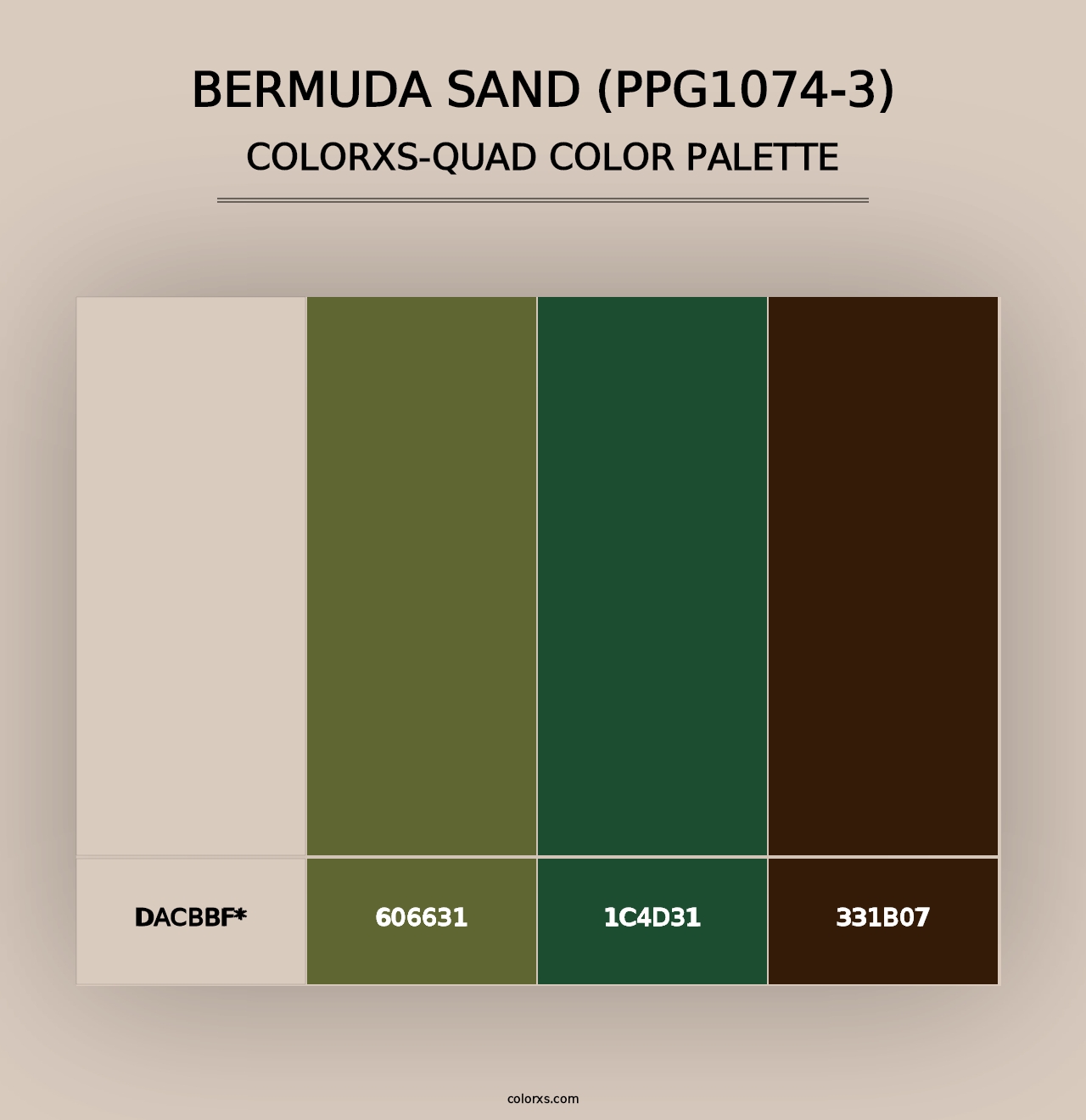 Bermuda Sand (PPG1074-3) - Colorxs Quad Palette