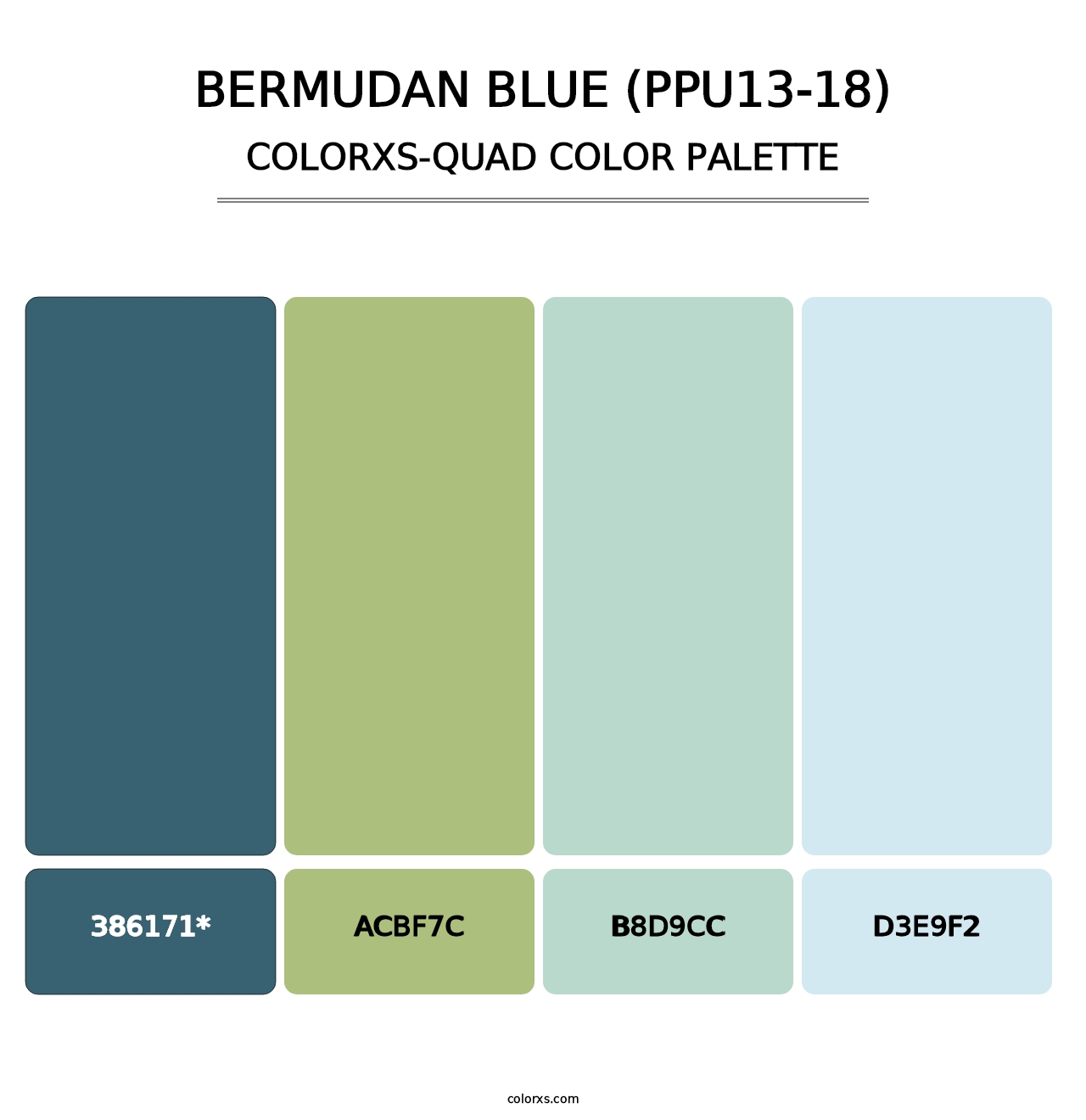 Bermudan Blue (PPU13-18) - Colorxs Quad Palette