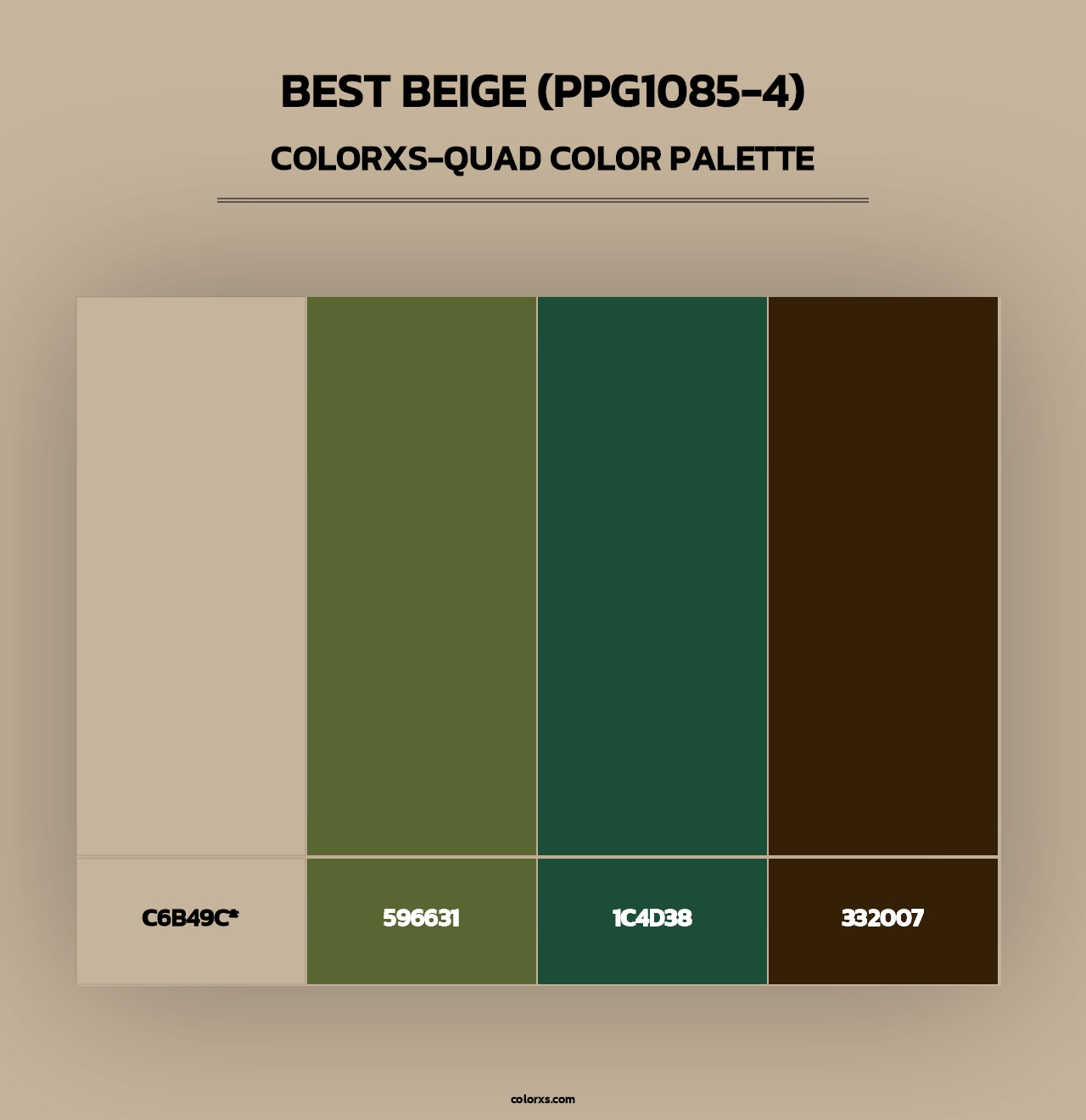 Best Beige (PPG1085-4) - Colorxs Quad Palette