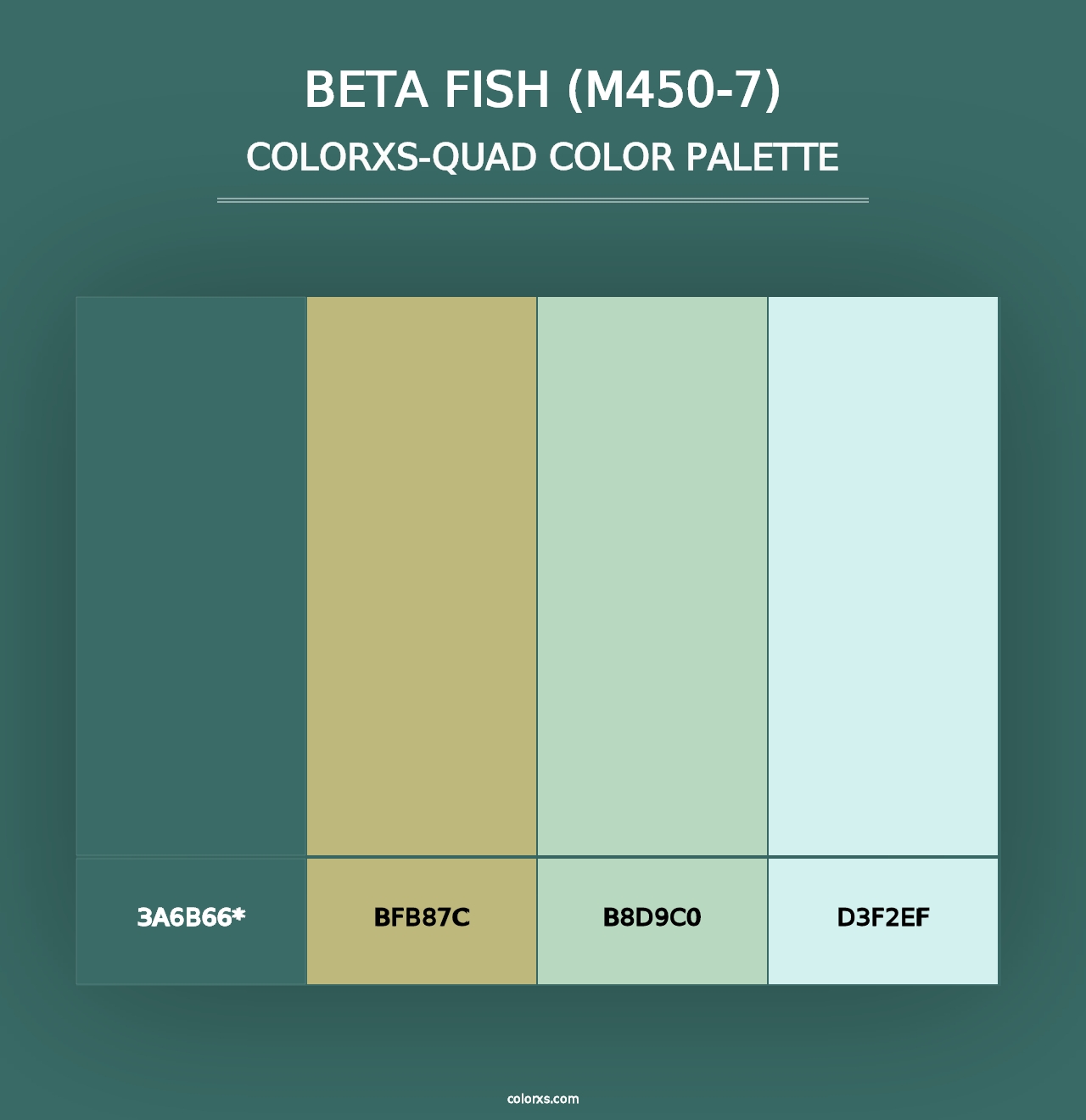 Beta Fish (M450-7) - Colorxs Quad Palette