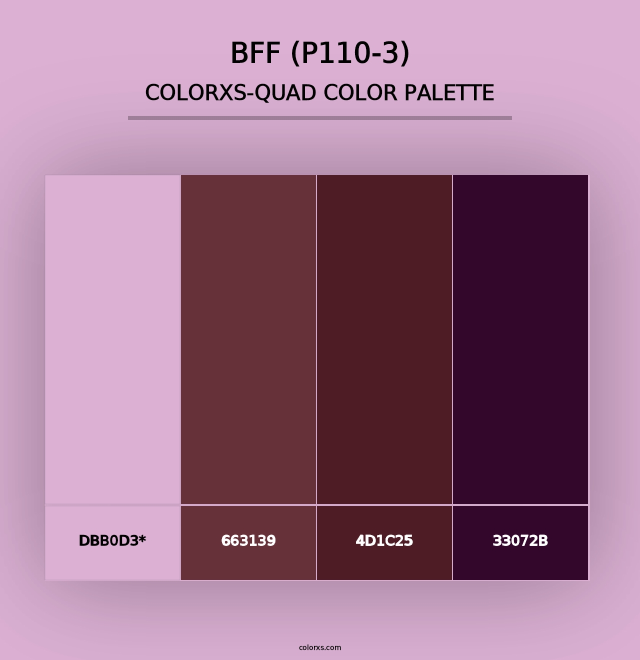 Bff (P110-3) - Colorxs Quad Palette