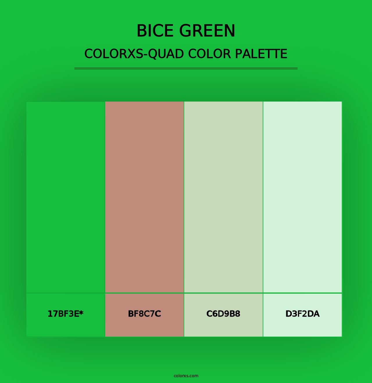 Bice Green - Colorxs Quad Palette