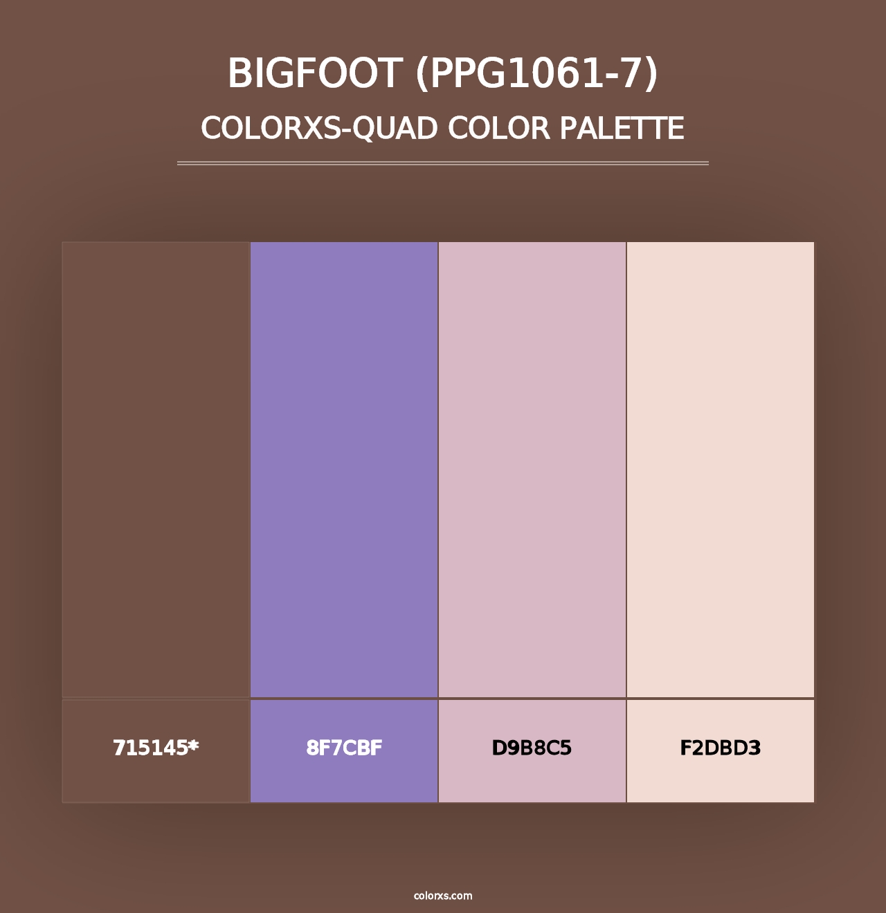 Bigfoot (PPG1061-7) - Colorxs Quad Palette