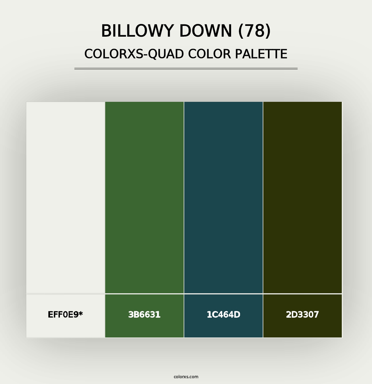 Billowy Down (78) - Colorxs Quad Palette