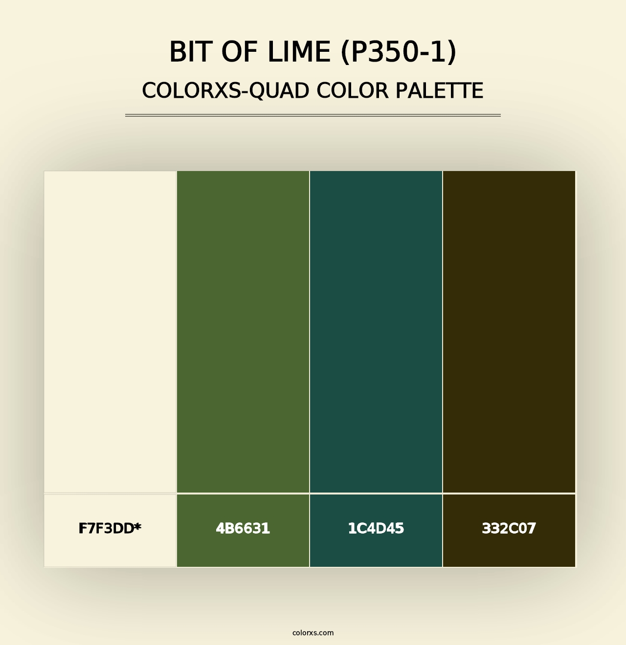 Bit Of Lime (P350-1) - Colorxs Quad Palette