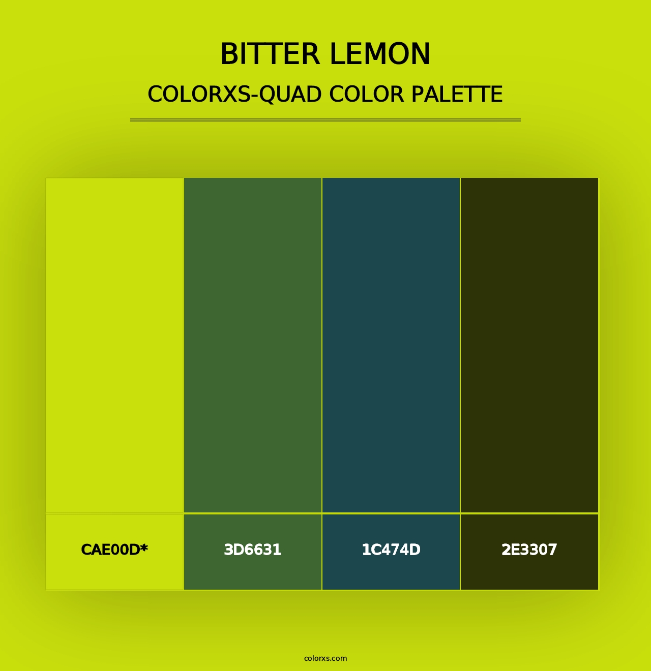 Bitter Lemon - Colorxs Quad Palette