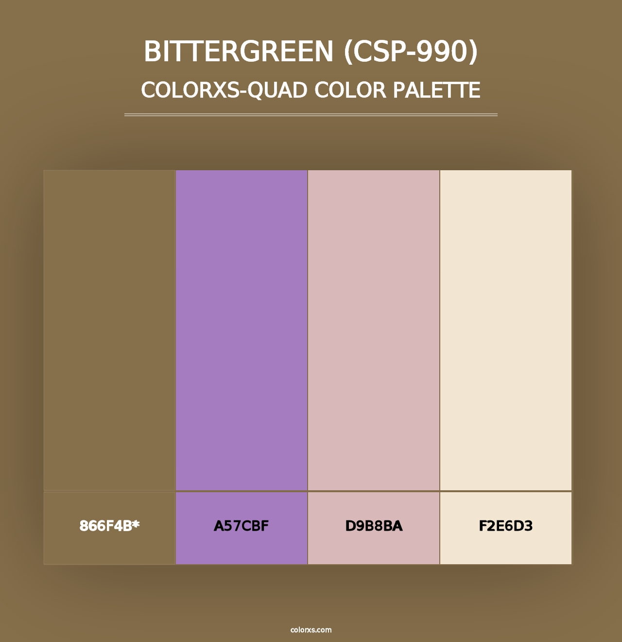 Bittergreen (CSP-990) - Colorxs Quad Palette