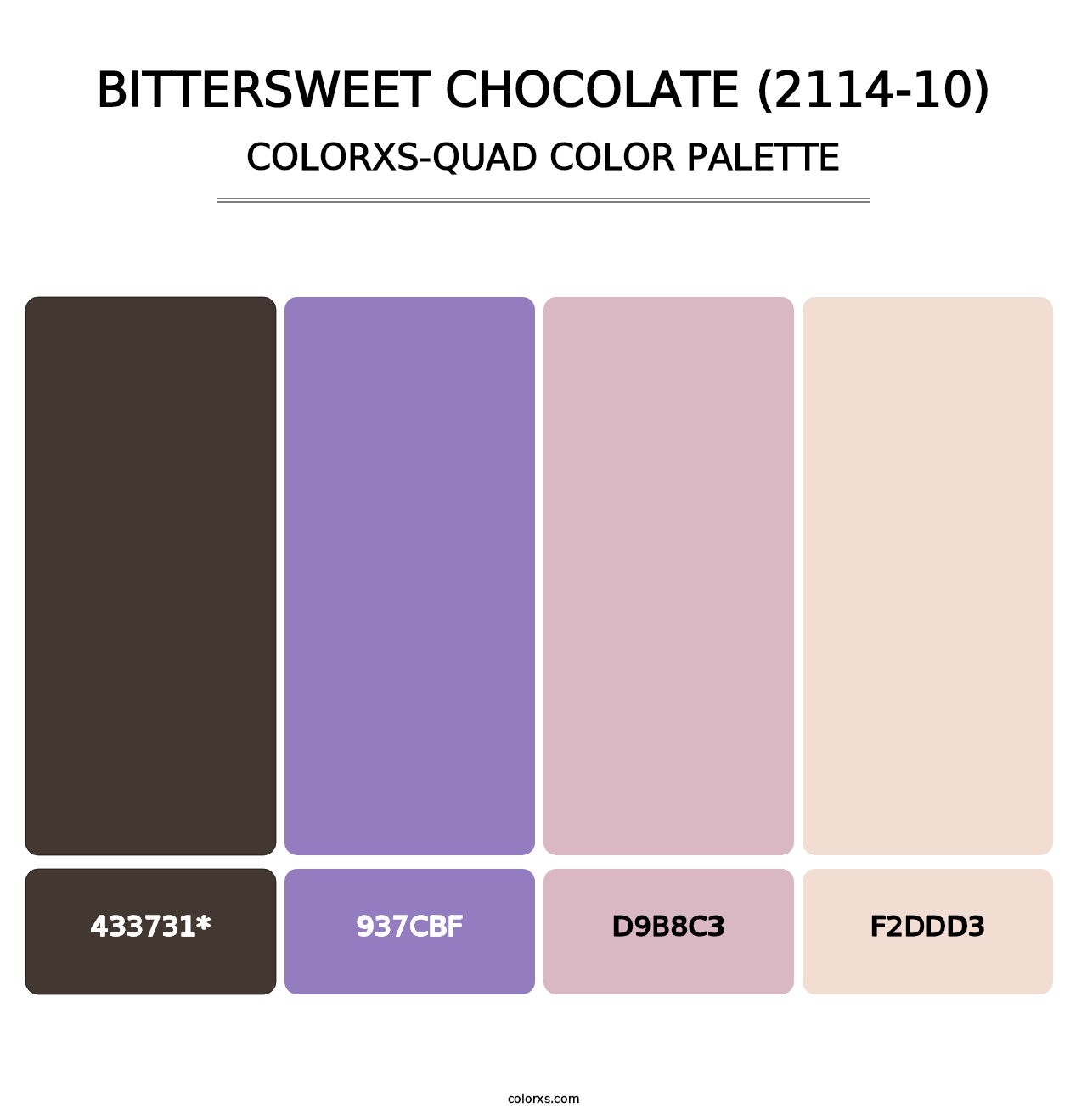 Bittersweet Chocolate (2114-10) - Colorxs Quad Palette