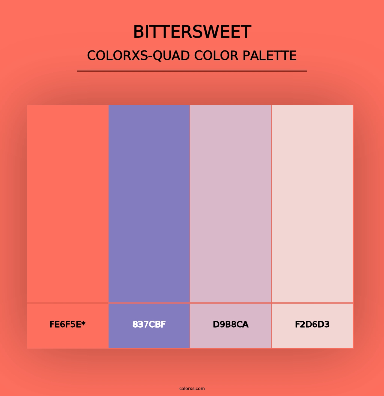 Bittersweet - Colorxs Quad Palette