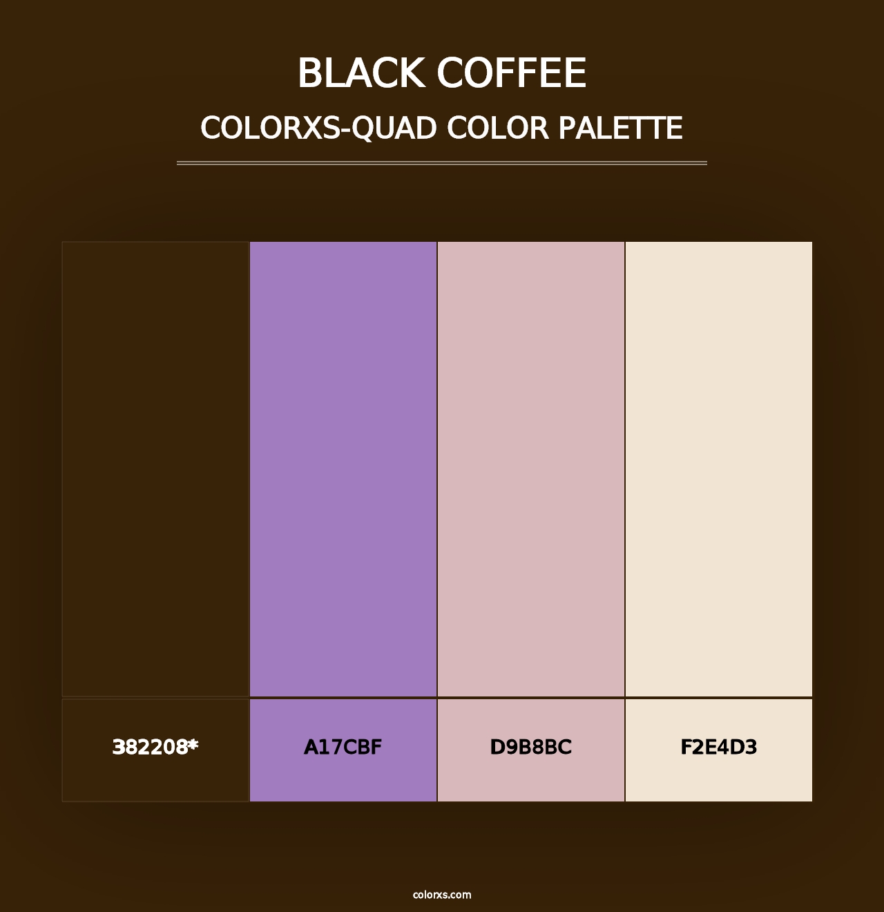 Black Coffee - Colorxs Quad Palette