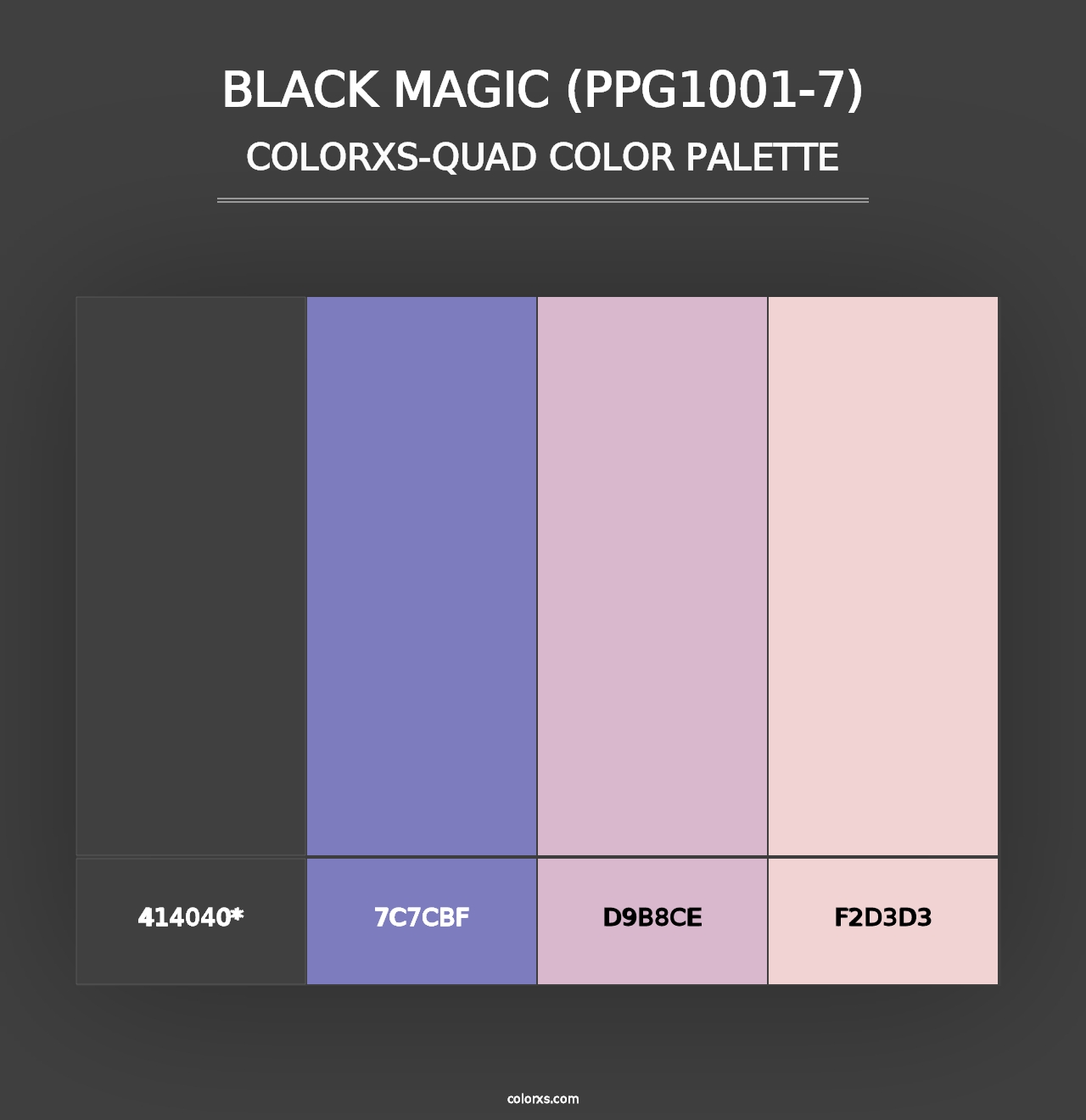 Black Magic (PPG1001-7) - Colorxs Quad Palette