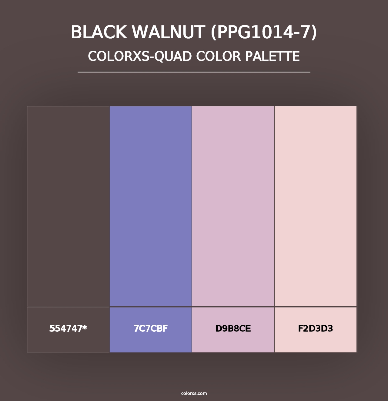 Black Walnut (PPG1014-7) - Colorxs Quad Palette