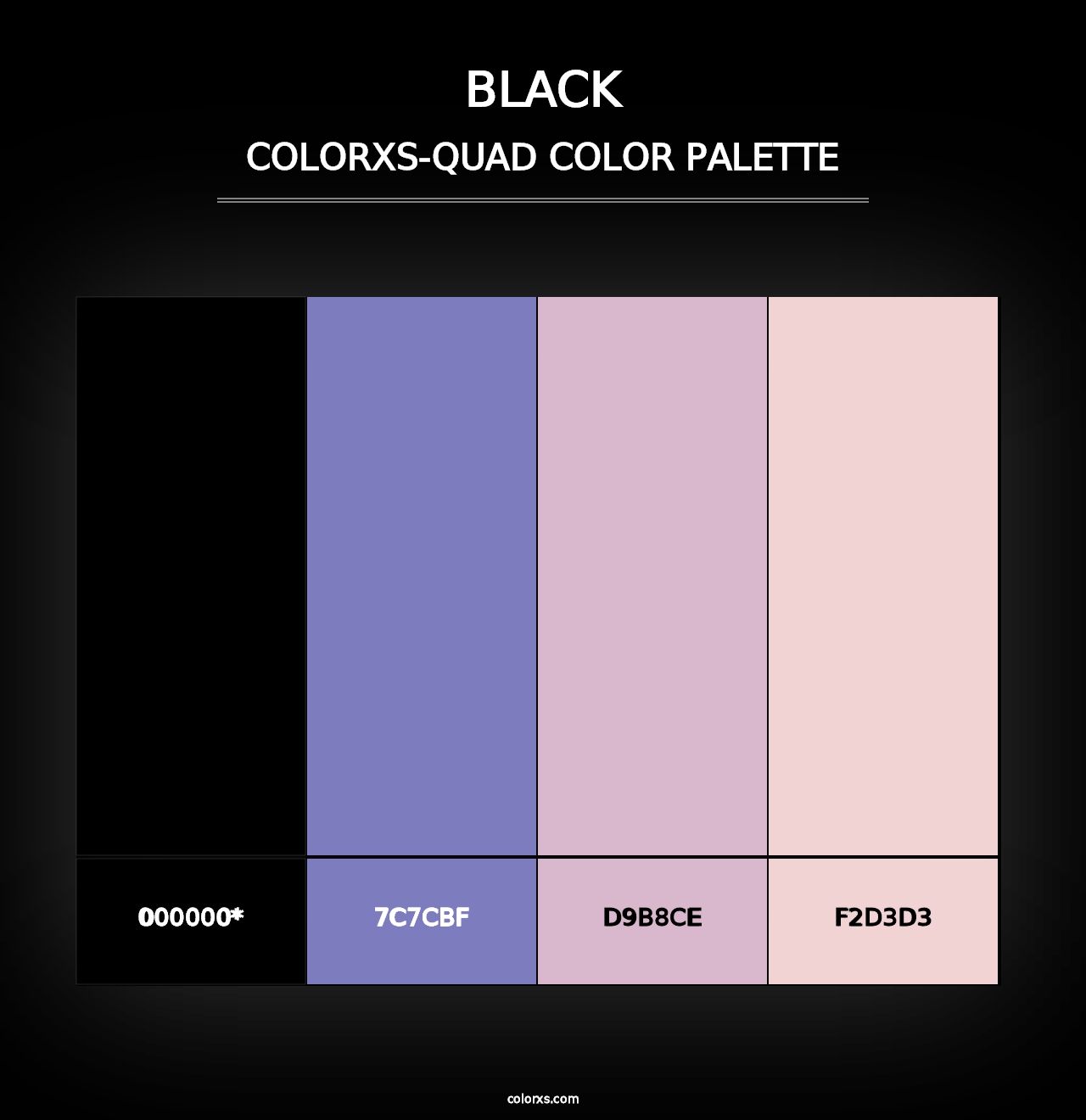 Black - Colorxs Quad Palette