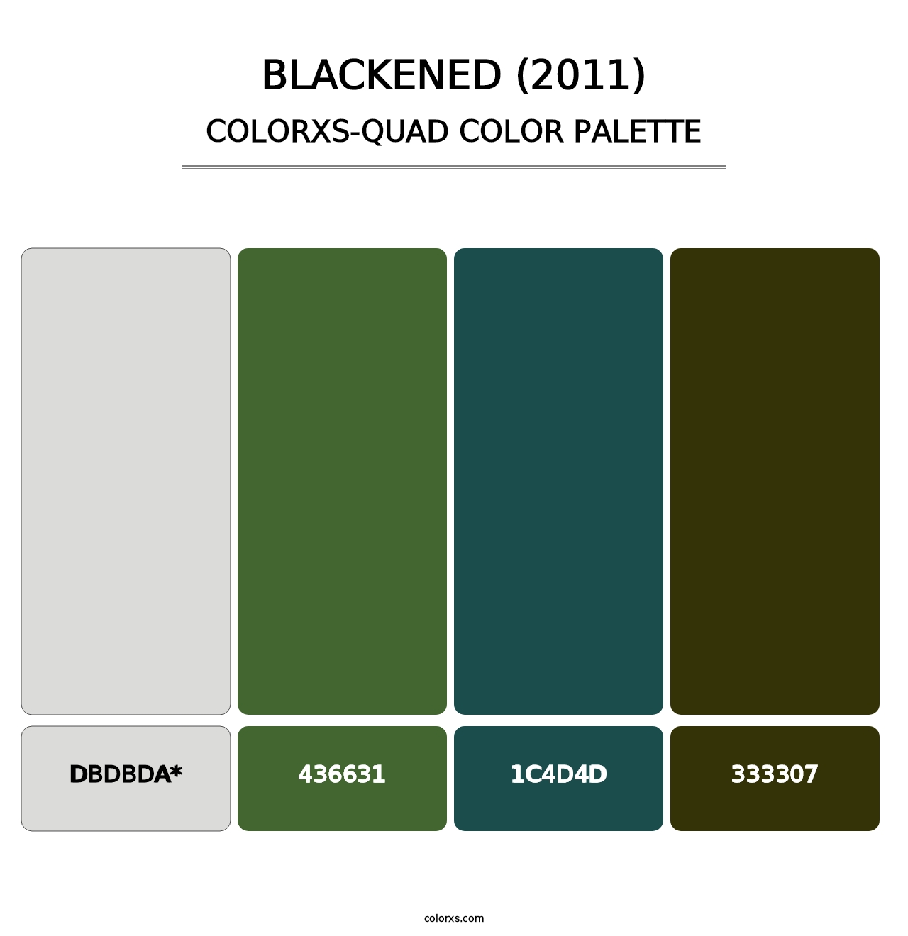 Blackened (2011) - Colorxs Quad Palette