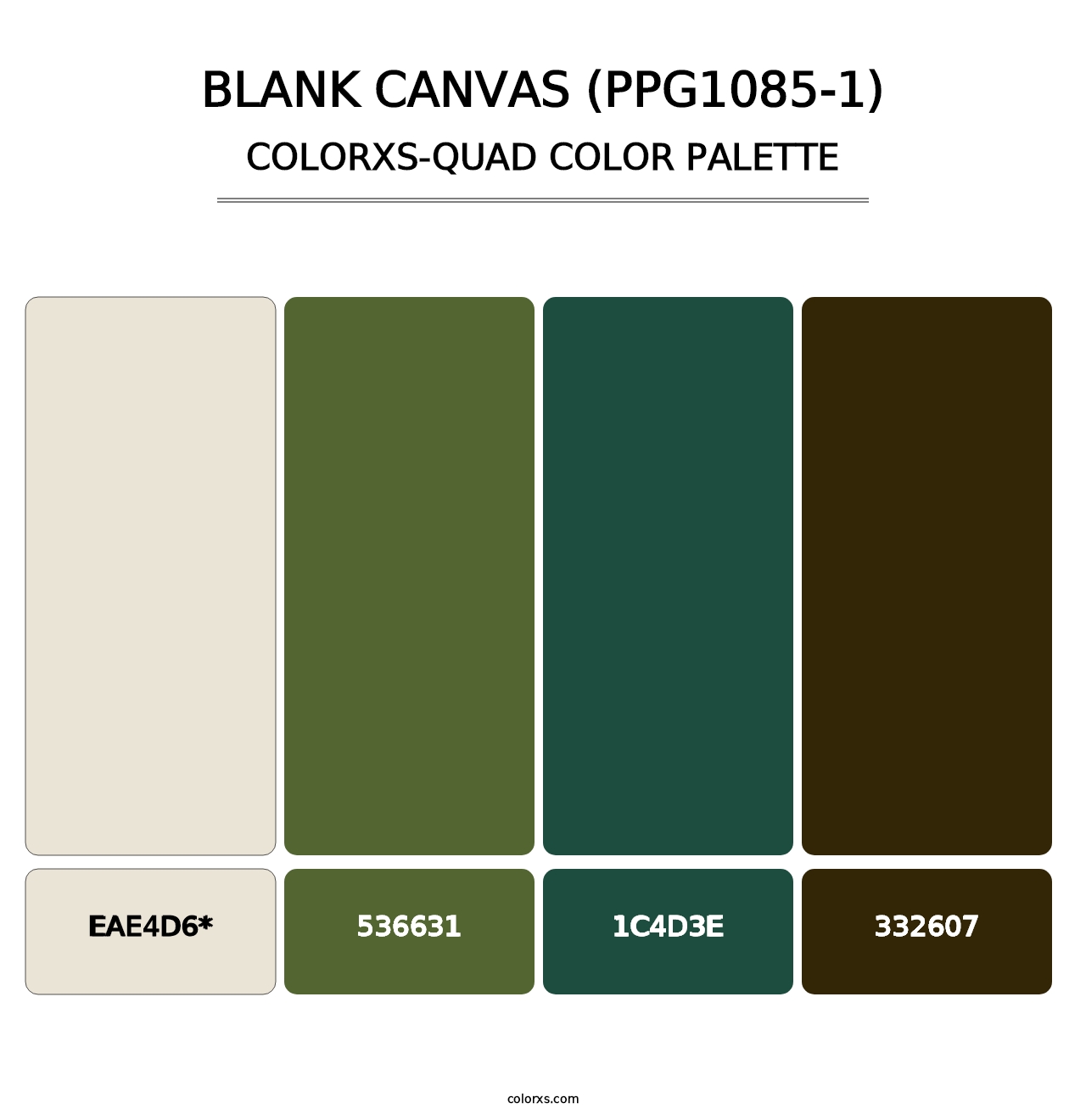 Blank Canvas (PPG1085-1) - Colorxs Quad Palette