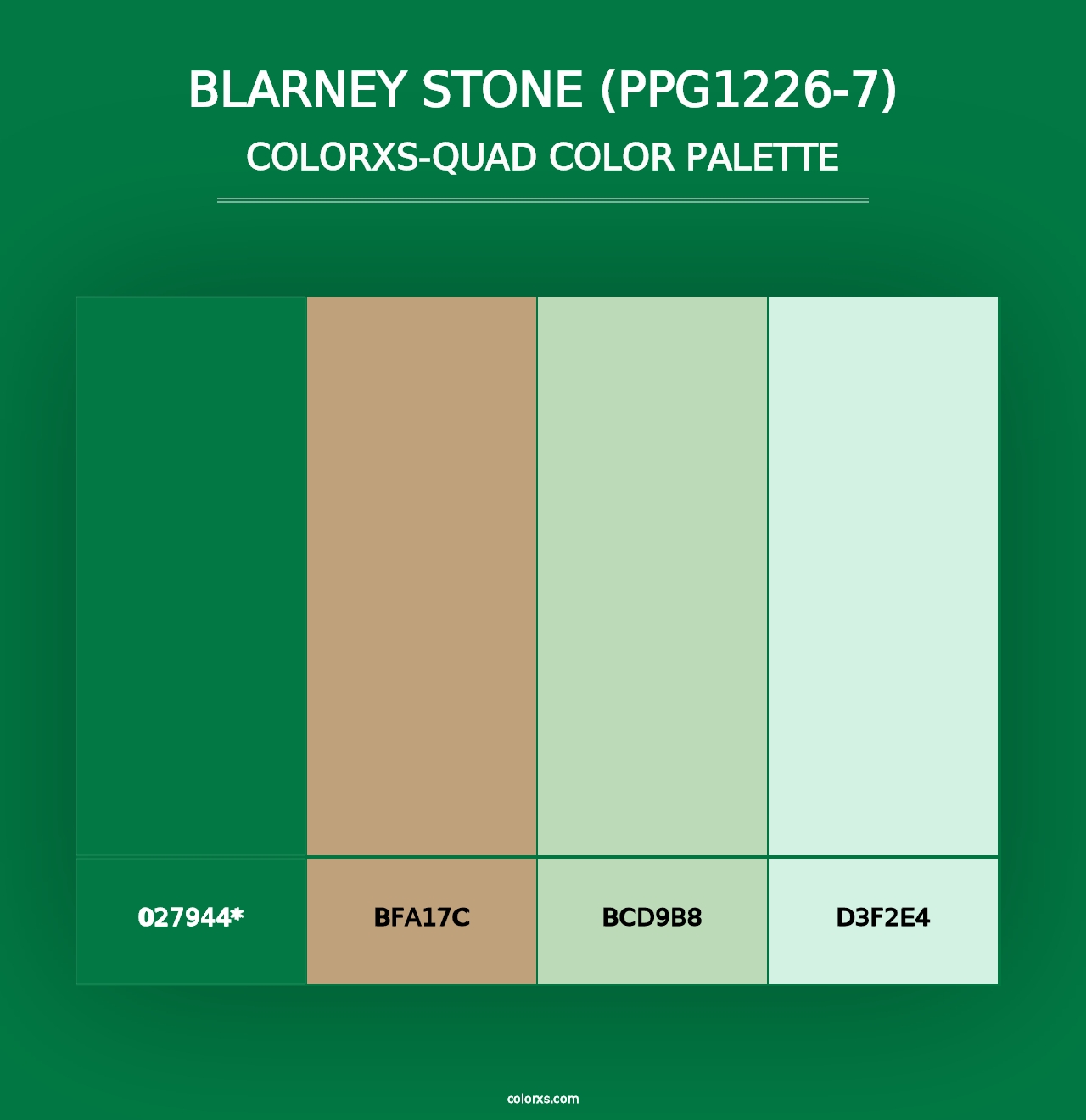 Blarney Stone (PPG1226-7) - Colorxs Quad Palette