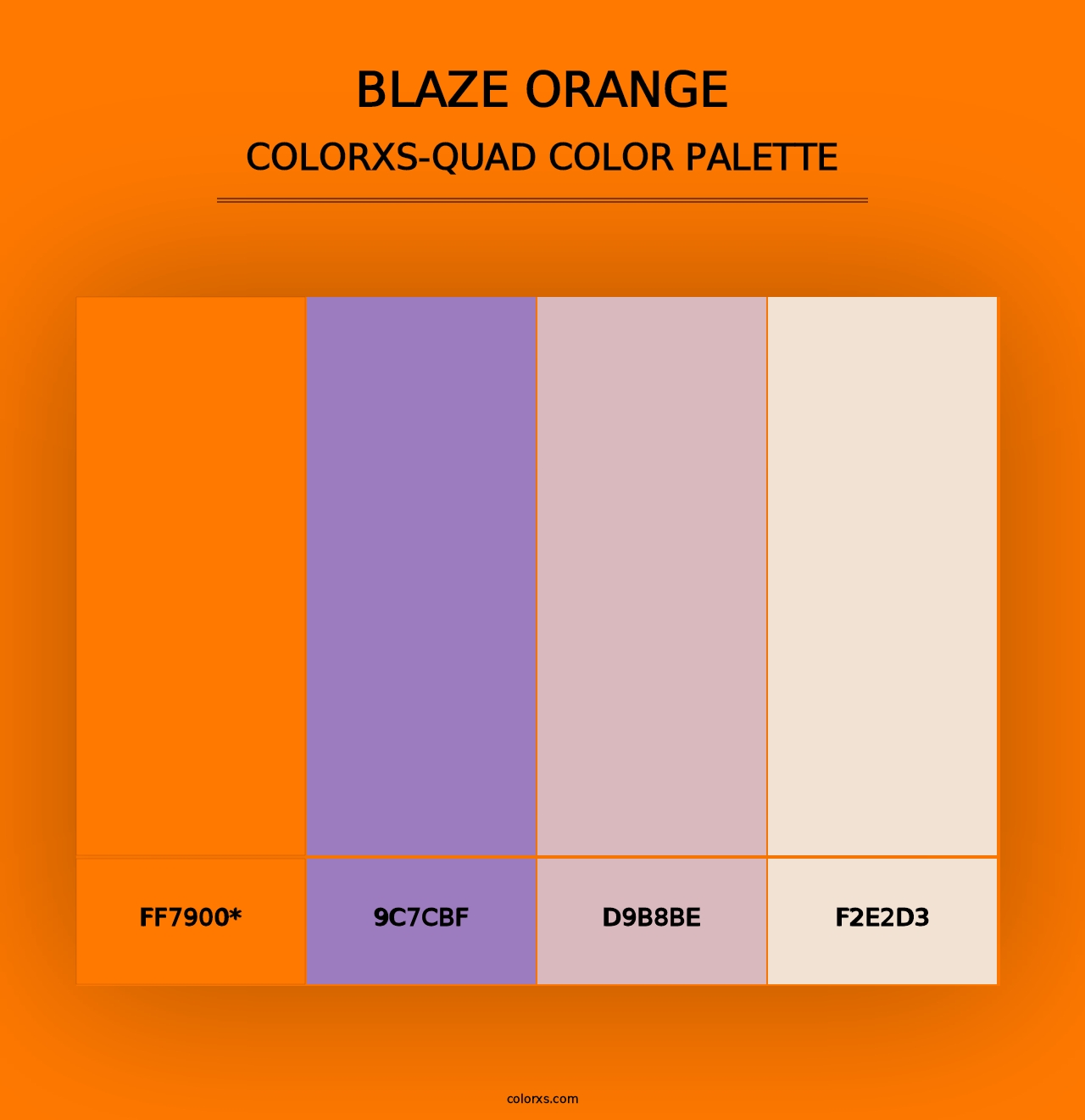 Blaze Orange - Colorxs Quad Palette