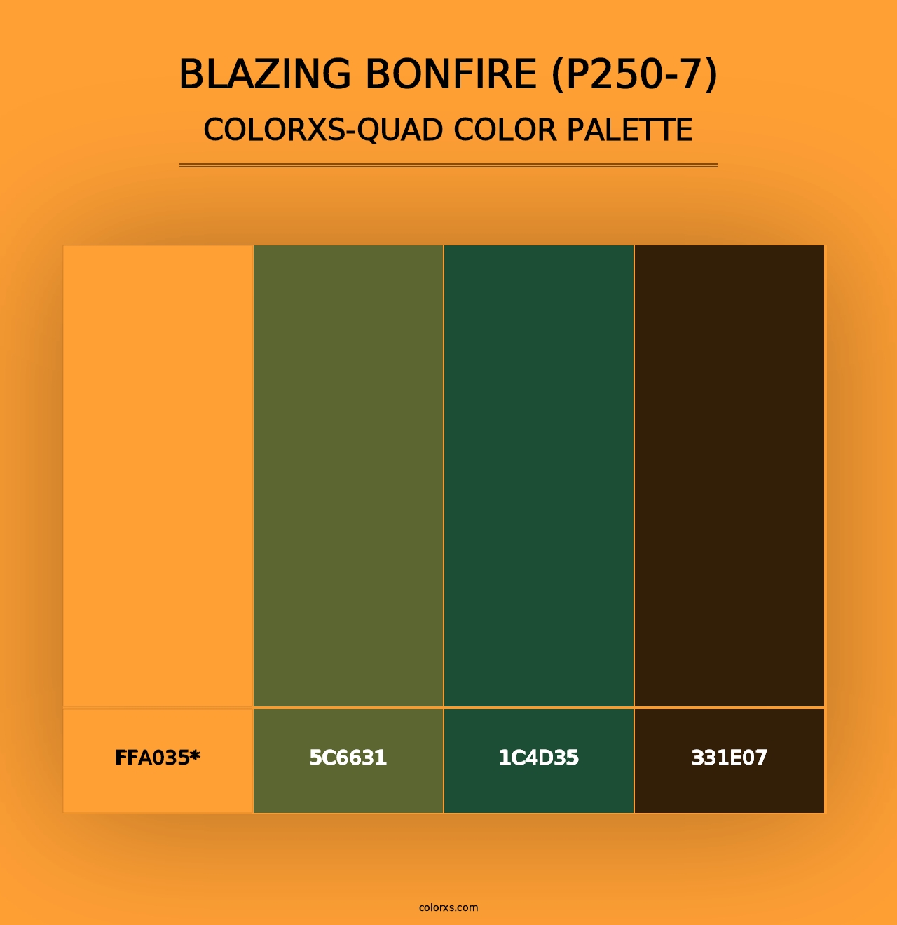 Blazing Bonfire (P250-7) - Colorxs Quad Palette