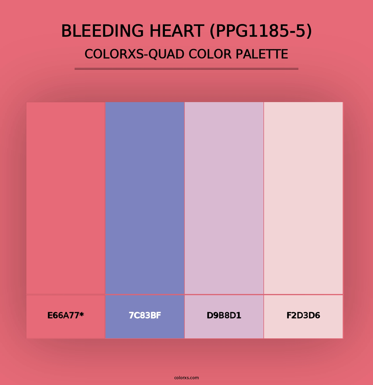 Bleeding Heart (PPG1185-5) - Colorxs Quad Palette