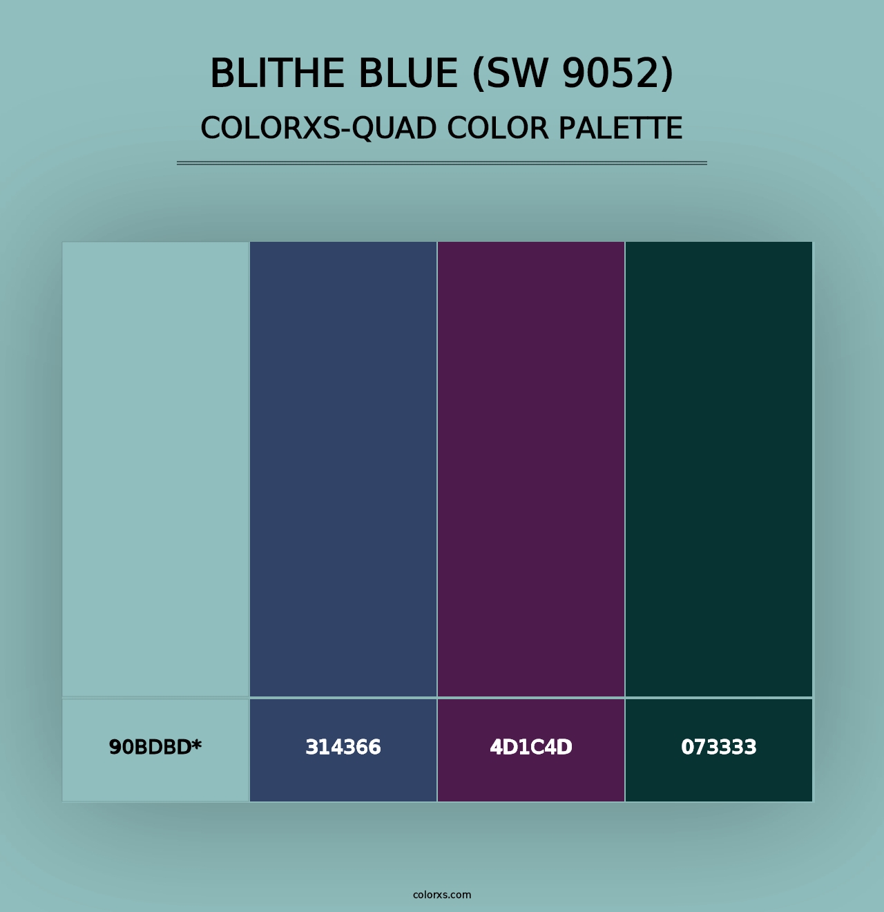 Blithe Blue (SW 9052) - Colorxs Quad Palette