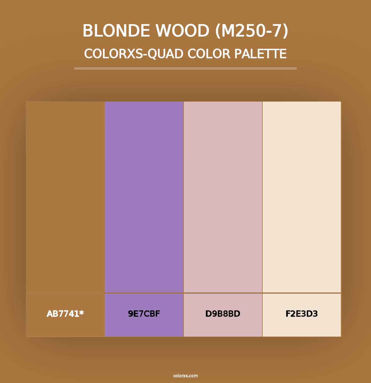 Blonde Wood (M250-7) - Colorxs Quad Palette