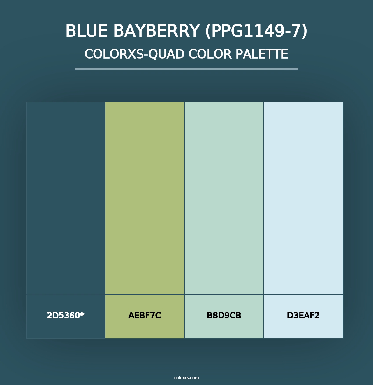 Blue Bayberry (PPG1149-7) - Colorxs Quad Palette