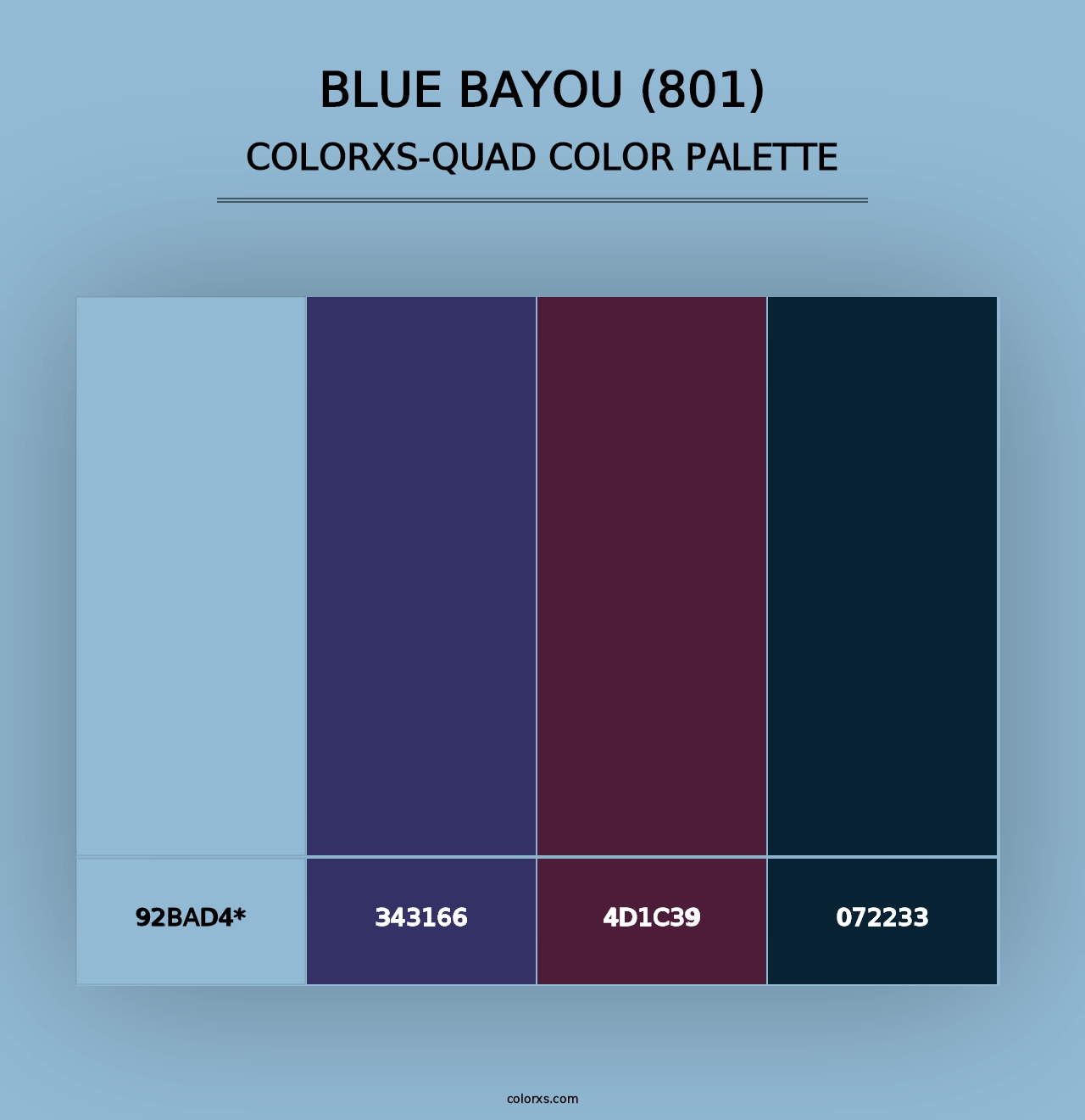 Blue Bayou (801) - Colorxs Quad Palette