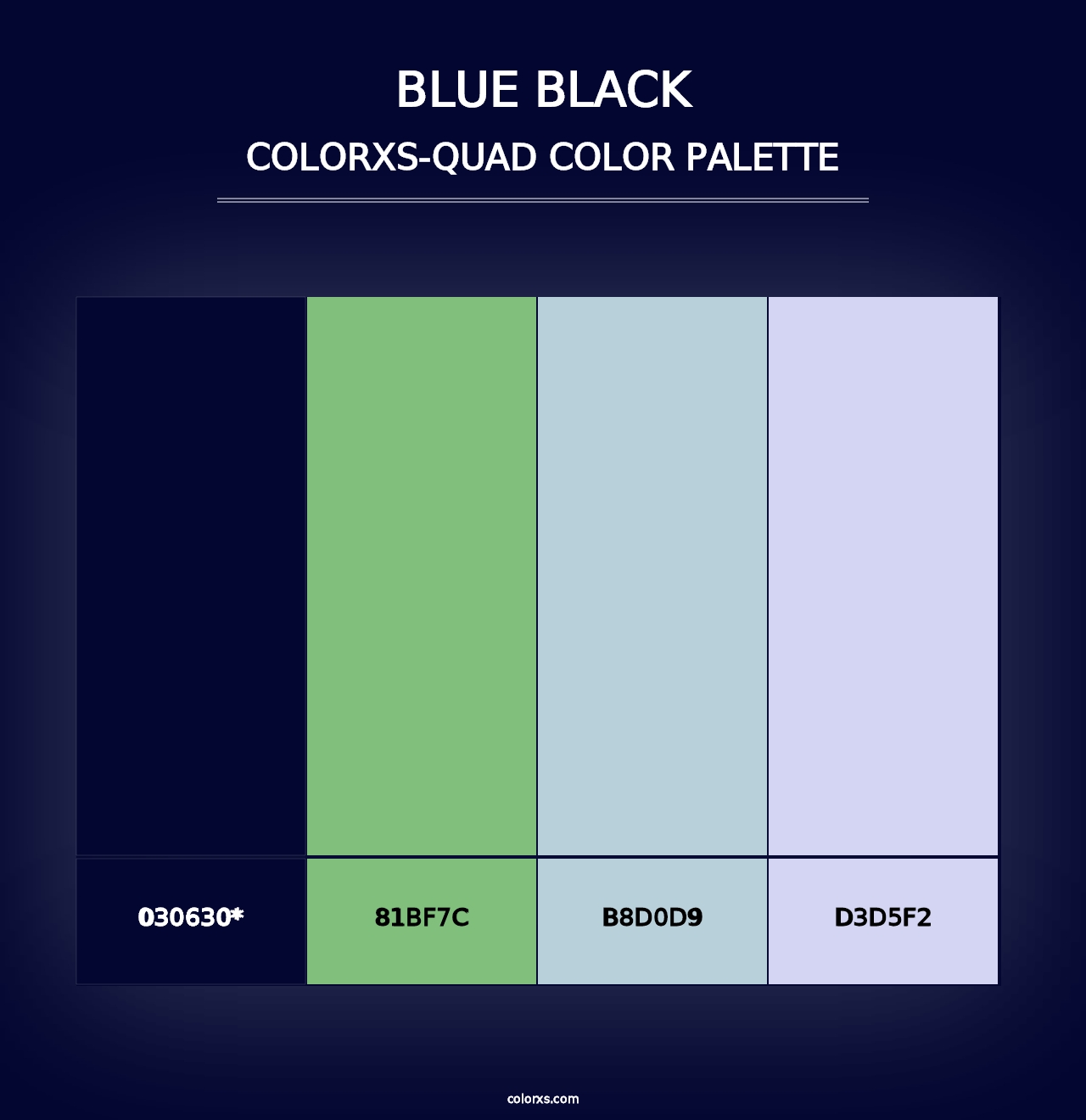 Blue Black - Colorxs Quad Palette