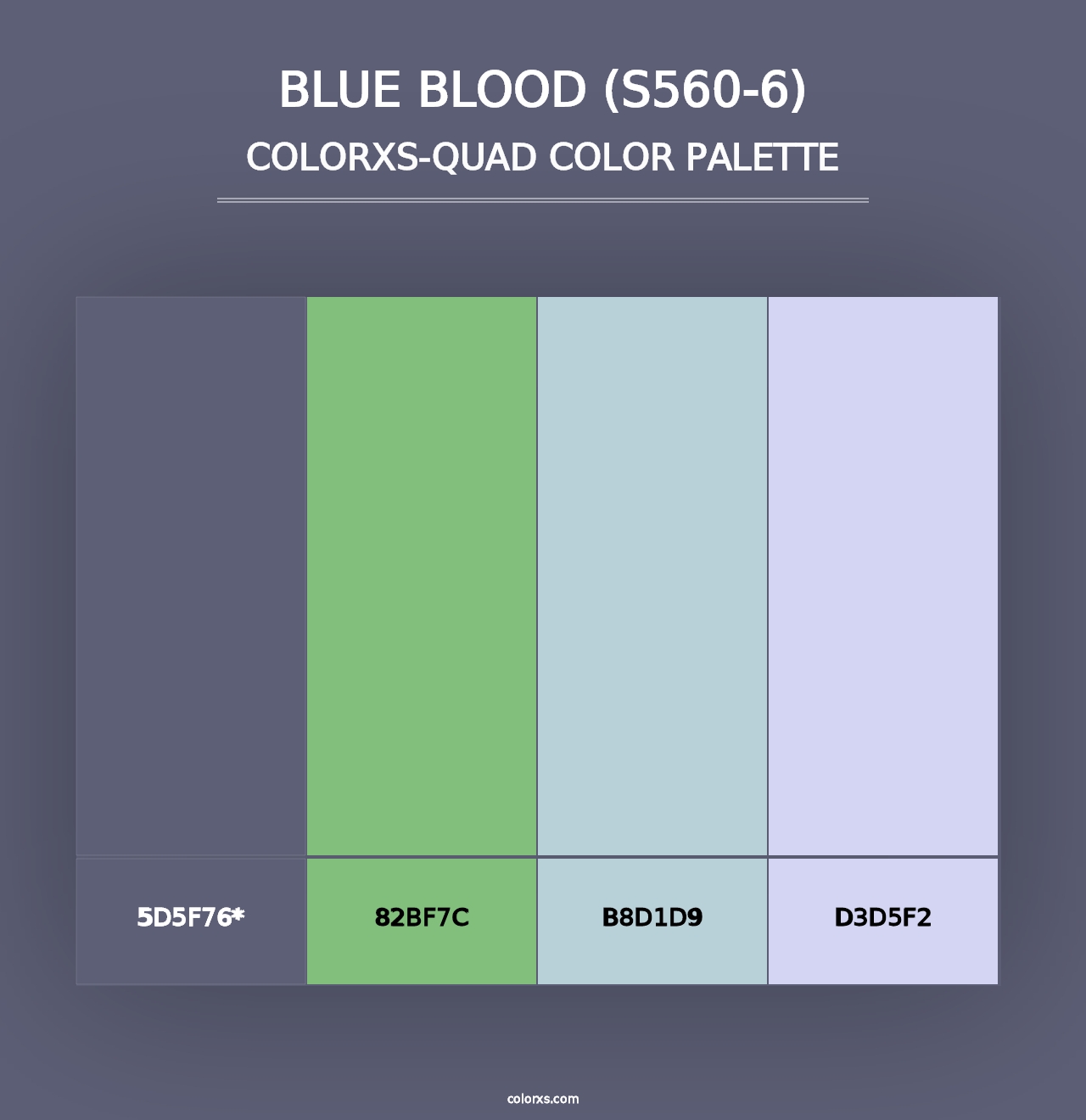 Blue Blood (S560-6) - Colorxs Quad Palette