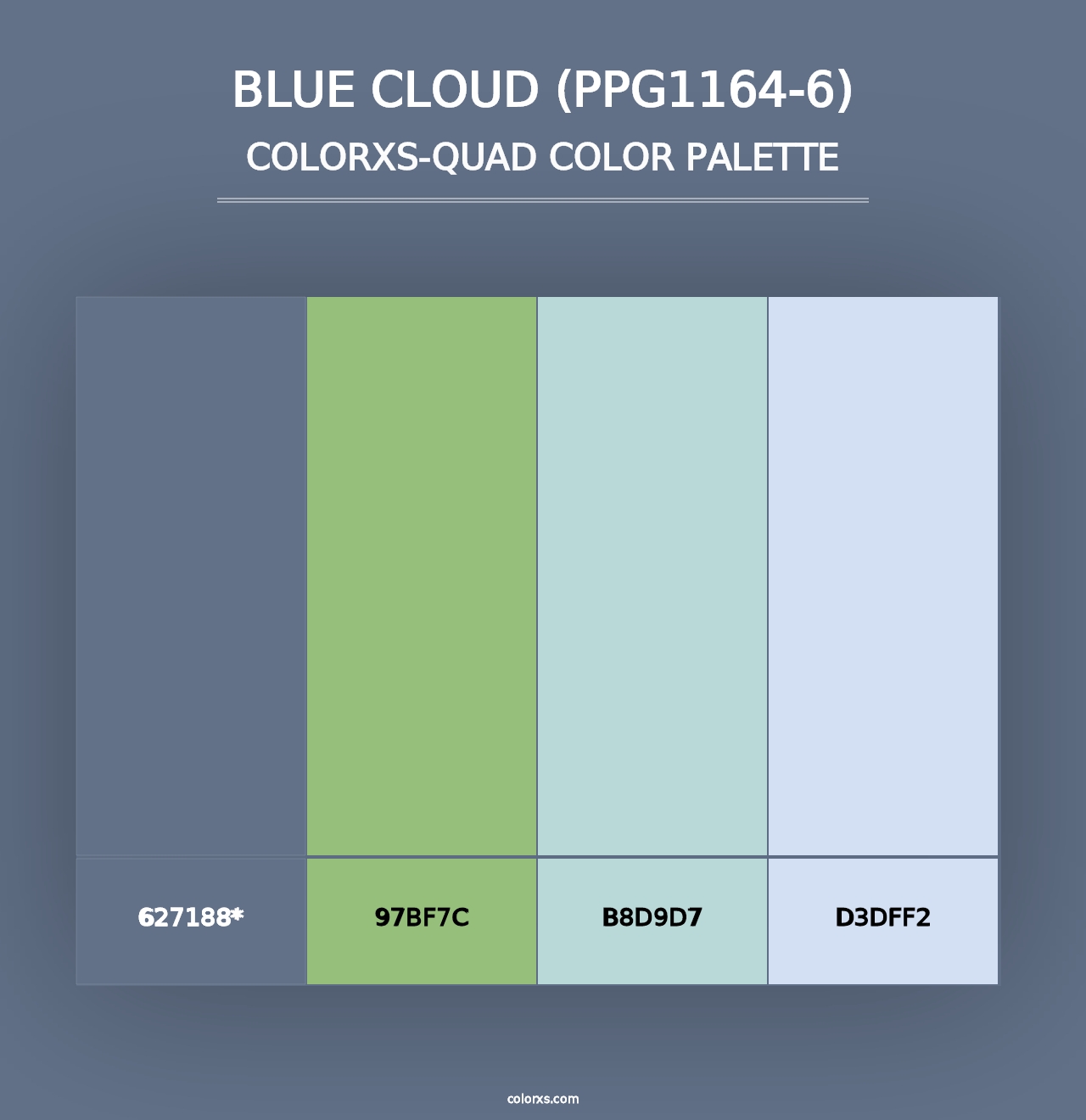 Blue Cloud (PPG1164-6) - Colorxs Quad Palette