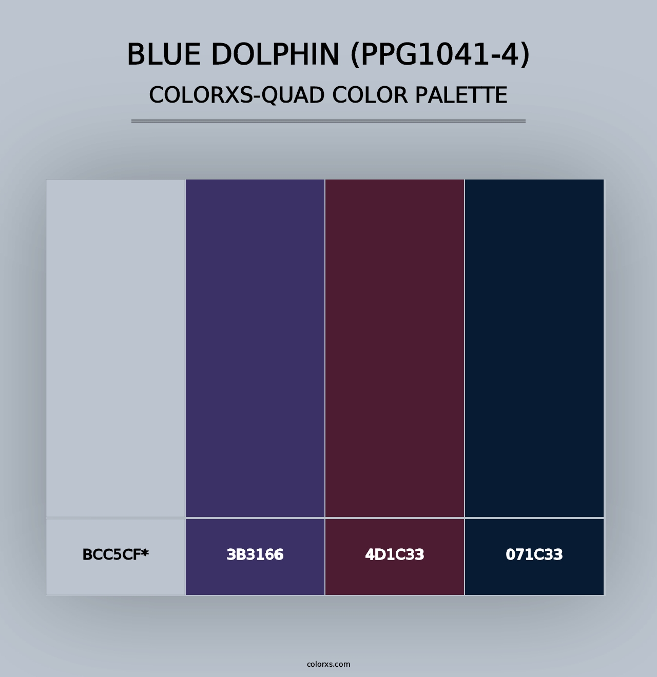 Blue Dolphin (PPG1041-4) - Colorxs Quad Palette